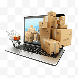fast Delivery e commerce 3d 插图