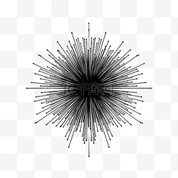 星星形状线条元素爆裂最小装饰