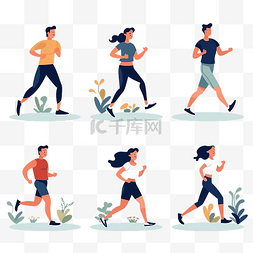 公园跑步图片_慢跑活动促进健康的生活方式