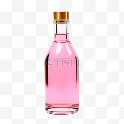龙舌兰酒图片_粉色和金色的酒精瓶