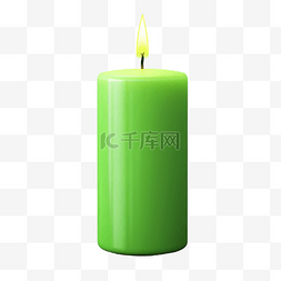 黑色烛台图片_孤立的绿色蜡烛