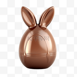 兔子印章图片_复活节兔子蛋耳巧克力 3d