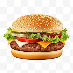 牛肉汉堡3d图片_快餐汉堡图3d