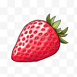 粉红色草莓半片隔离水果线艺术隔