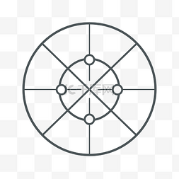 圆形设计的轮廓图 向量
