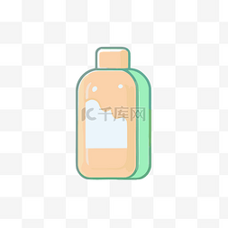 洗发水的背景图片_一瓶带有图标和液体的牙膏 向量