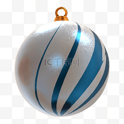 圣诞节装饰球3d写实质感