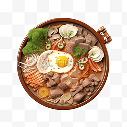 喜子图片_亚洲食品寿喜烧 3d 插图