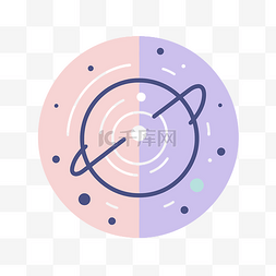 空间太阳系和圆圈的设计图标 向
