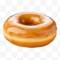 食物卡路里图片_焦糖甜甜圈 3d 插图