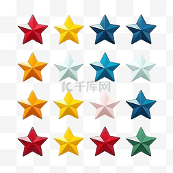 评论星星图片_3d 现实星级评级或客户星级反馈或