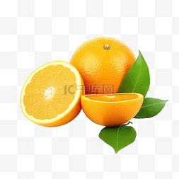 清爽果汁图片_新鲜的橙色柑橘类水果