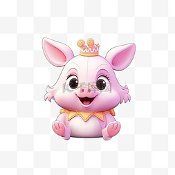 可爱的猪猪女孩图片_可爱的卡通毛绒玩具公主猪游戏重
