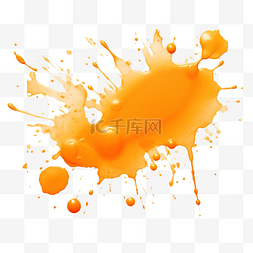 涂鸦泼点图片_水彩泼溅橙色