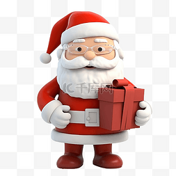 拿礼物的雪人图片_拿着礼物清单的圣诞老人吉祥物 3D