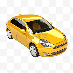 概念车轮图片_黄色的 3d 汽车