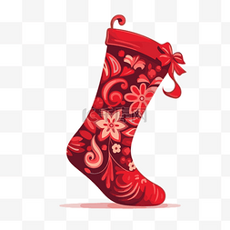 紅色聖誕襪 向量