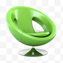 3d 家具现代绿色椅子隔离