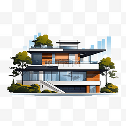 现代房屋平面风格