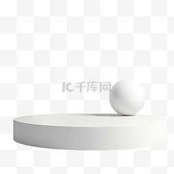 球体展示图片_3D 渲染的圆柱体讲台，背景上有条