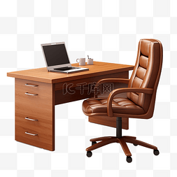 办公桌与椅子 PNG