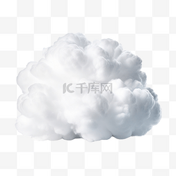 白色地平线图片_孤立的白色软云