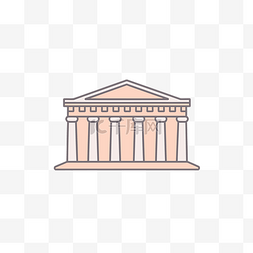 帕台农神庙图片_希腊寺庙建筑建筑图标图标线条艺