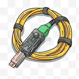 电缆剪贴画数字和模拟输入电缆隔