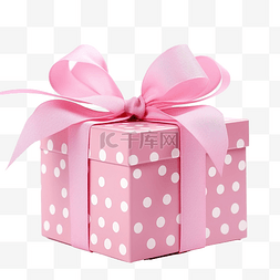 波点粉色背景图片_带点的粉红色礼盒