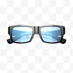 光学反射图片_孤立在白色背景上的 3d 眼镜 png 插