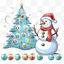 圣诞球和雪人的计数游戏