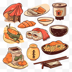 校园食品图片_日本食品 向量