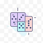 多米诺骨牌图标图形符号孤立矢量图