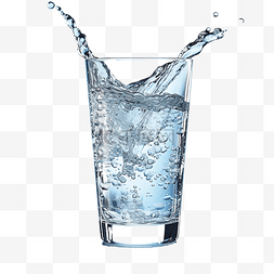 水合作用图片_玻璃杯中的水饮料