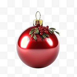 新水果图片_冬青圣诞和新年快乐装饰 3D 渲染