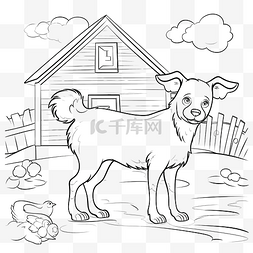 牛羊图片_儿童着色书农场动物的矢量插图