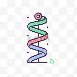 定期icon图片_显示螺旋 DNA 形状的图标 向量
