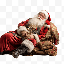 人得图片_圣诞老人累了，累得睡着了