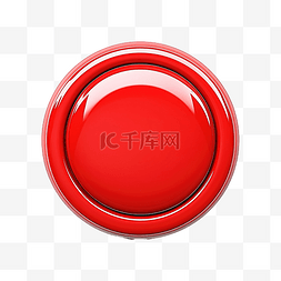 红色开始按钮图片_3d 渲染孤立的红色电源按钮