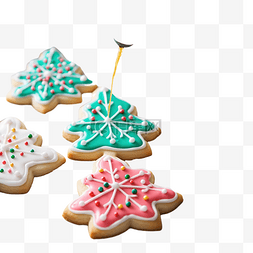 用皇家糖霜和糖粉装饰圣诞糖饼干