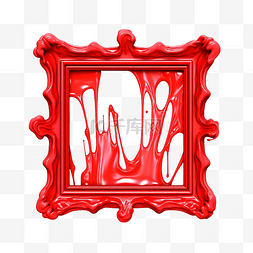 红色波普艺术框架