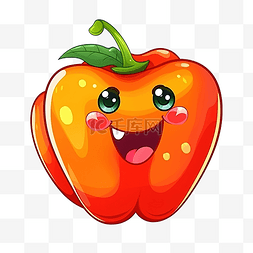 可爱卡通蔬菜甜椒