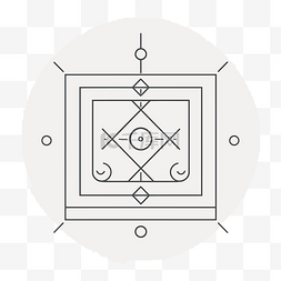 圆形简单几何图片_带有圆形符号和三角形的几何设计