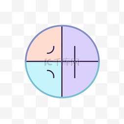 平面颜色四边轴方形圆形 x 图标 