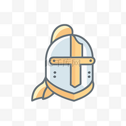 高卢骑士图片_带有棍子符号的骑士头盔图标 向