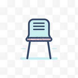 椅子教室图片_扁线风格的椅子图标 向量