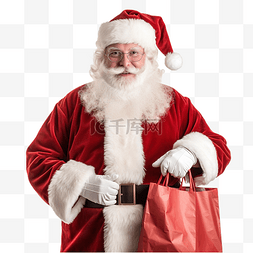 提着袋子的图片_提着袋子的圣诞老人