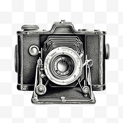 手绘相机框架图片_老式相机插图