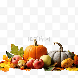 餐饮菜单装饰图片_感恩节南瓜的秋季装饰