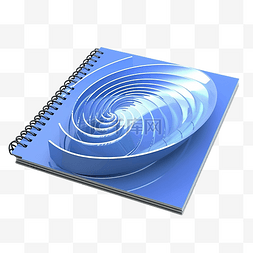 新華字典插圖图片_螺旋高质量隔离渲染上的 3D 蓝色